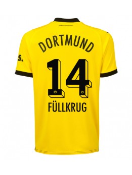 Billige Borussia Dortmund Niclas Fullkrug #14 Hjemmedrakt 2023-24 Kortermet